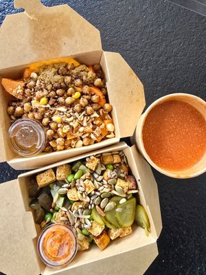 Two bowls at Pasta Puur in Oostkamp
