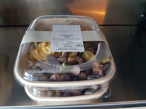 vegan take away dish at Pasta Puur in Oostkamp