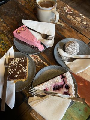 Vegan cake for 4 people but we are only 2 😁 at Kaffekilden in Roskilde