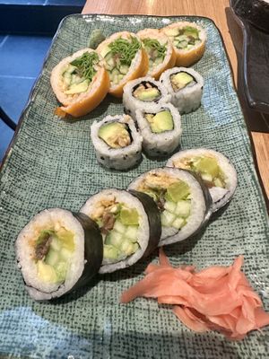 Vegan sushi platter  at Zaowang in Antwerpen