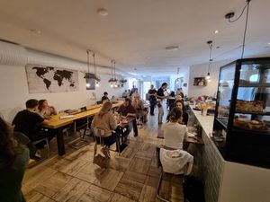 Inside, very crowded at Preps in Maastricht