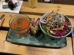 Hit soup with quinoa salad  at Preps in Maastricht