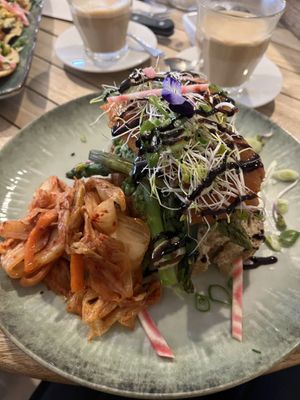 Asparagus sandwich plus kimchi  at Preps in Maastricht