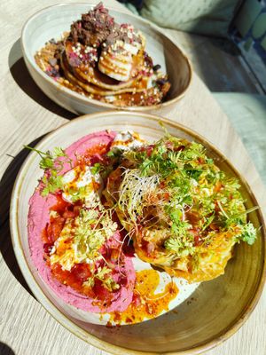 Savory pancakes. Verry good and filling. at Preps in Maastricht