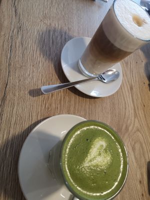 Matcha latte at Preps in Maastricht