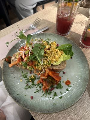 scrambled tofu w kimchi  at Preps in Maastricht