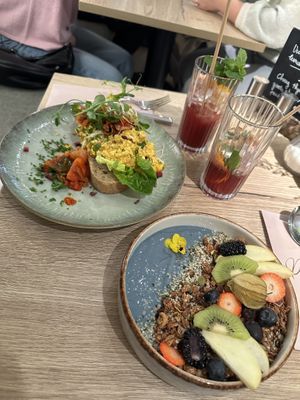 food and homemade ice tea  at Preps in Maastricht