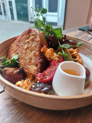 Savory french toast at Preps in Maastricht