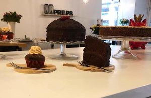 Wonderful and superyummie vegan avocado chocolate cake. 😱😋😋😋 at Preps in Maastricht