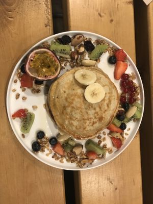 Vegan protein pancakes at Preps in Maastricht