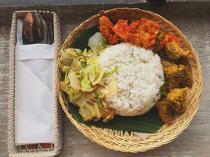 Nasi campur all vegan  at Warung Sari in Pecatu