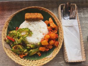 Nasi campur all vegan  at Warung Sari in Pecatu