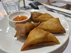 Mini samosa  at Loving Hut in Mount Gravatt