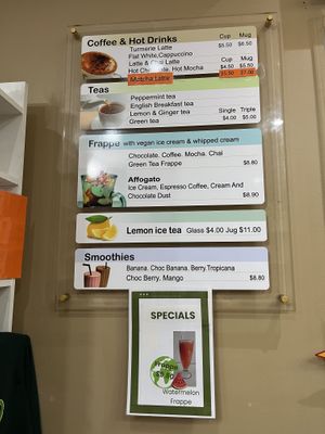 Drinks menu (November 2024)  at Loving Hut in Mount Gravatt