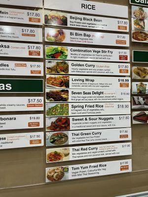 Rice menu (November 2024)  at Loving Hut in Mount Gravatt