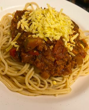 Spaghetti Bolognese   at Loving Hut in Mount Gravatt