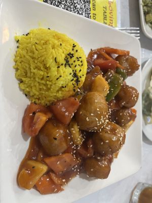 Sweet and sour nuggets   at Loving Hut in Mount Gravatt