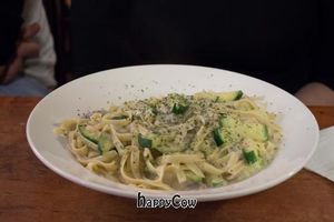 Mushroom Carbonara at Loving Hut in Mount Gravatt
