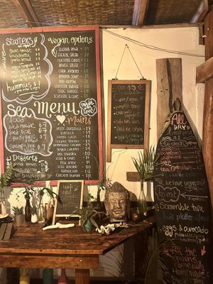 Menu  at Bamboo Jam in Koh Rong