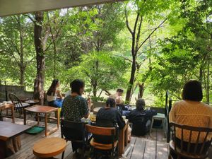 The seating area at Vermillion - cafe. in Kyoto