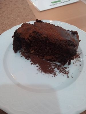 Chocolate cake at Gomásio in Guimaraes