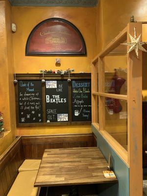 A booth at The Square Orange in Keswick