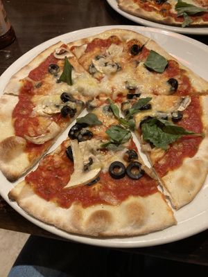 Vegan pizza  at The Square Orange in Keswick