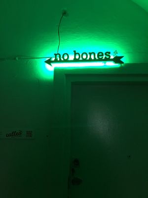 The venue is quirky, adding to the experience  at no bones in Krakow