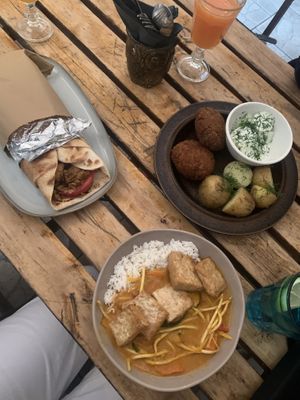 selection of food at no bones in Krakow