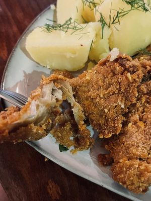 Absolutely delicious oyster mushroom   at no bones in Krakow