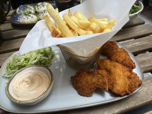 Battered mushrooms 🍄🌱  at no bones in Krakow
