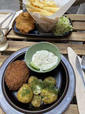 Polish style minced cutlet  at no bones in Krakow