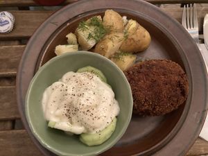 Polish cutlet  at no bones in Krakow