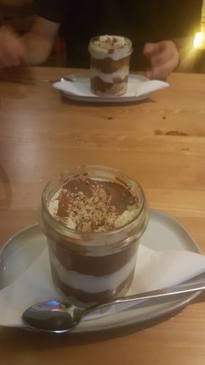 Dessert in the jar at no bones in Krakow