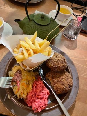 Polish dish made plant based at no bones in Krakow