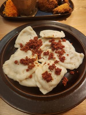 Pumpkin Pierogi at no bones in Krakow