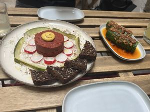 Starters - yummy!!!  at no bones in Krakow