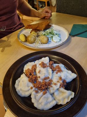 Pierogi at no bones in Krakow