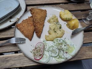 Pork chops at no bones in Krakow