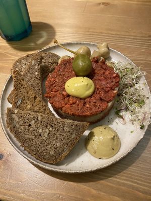 Vegan tartare   at no bones in Krakow