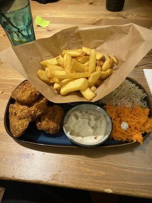 Vegan chicken (mushrooms)  at no bones in Krakow