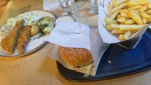 Tempeh burger Amazinggg & cutlet which was average   at no bones in Krakow