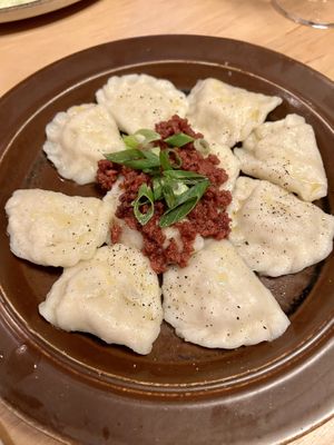 Pierogi  at no bones in Krakow