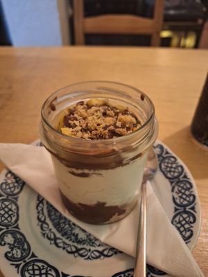 The desert was good, but to much cream for my liking at no bones in Krakow