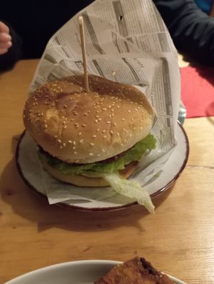 No bones burger at no bones in Krakow