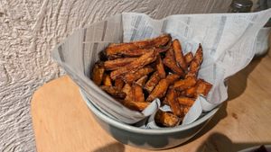Sweet potato fries at no bones in Krakow