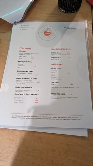 Menu page 2 at no bones in Krakow