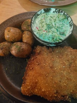 Porkchop with potatoes at no bones in Krakow