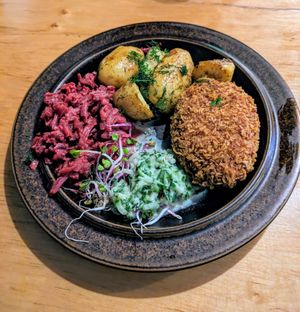 Polish cutlet at no bones in Krakow