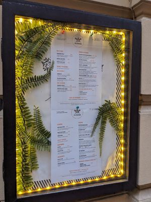 Outside menu at no bones in Krakow